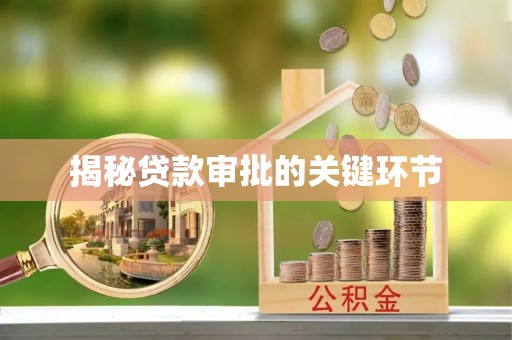 青羊揭秘贷款审批的关键环节