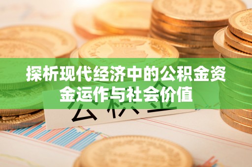 青羊探析现代经济中的公积金资金运作与社会价值